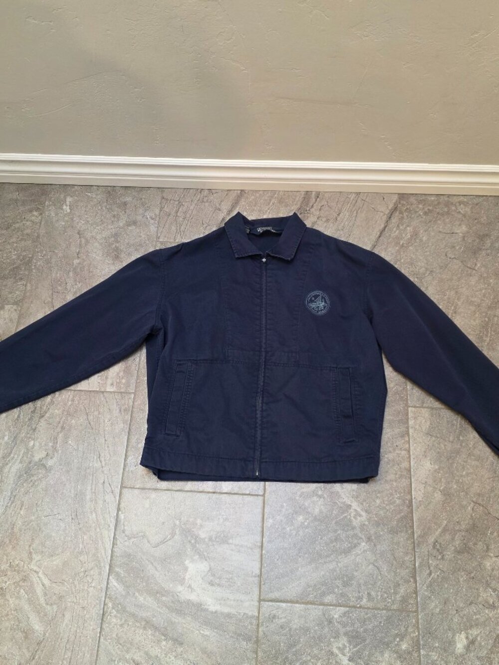Polo Ralph Lauren Jacket Zip Cotton Bomber Jacket Cream Superior Quality Med
